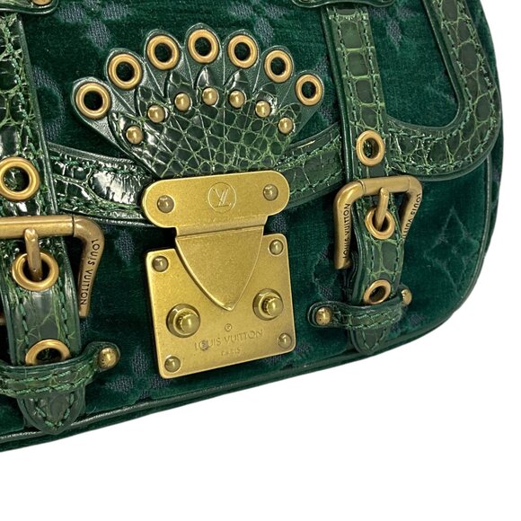 Louis Vuitton Limited Edition Monogram Velours Alligator Gracie PM Bag - Picture 4 of 7